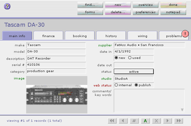 StudioEase inventory module